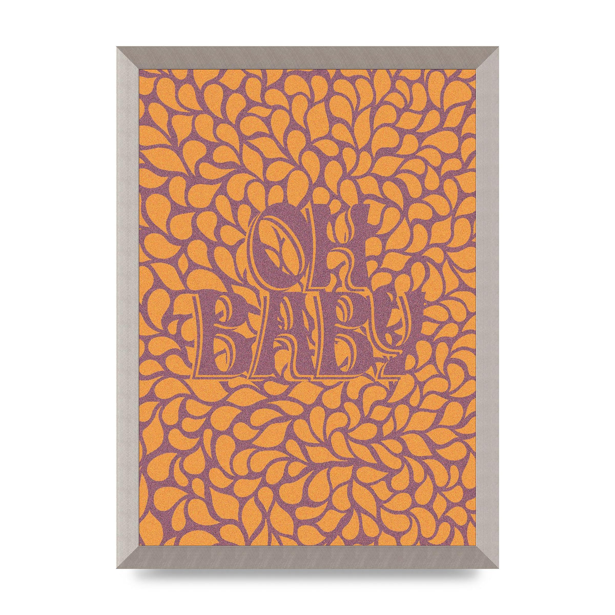 Oh Baby Coral Pattern" Printed Poster - A3 framed