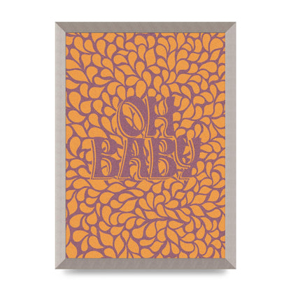 Oh Baby Coral Pattern" Printed Poster - A3 framed