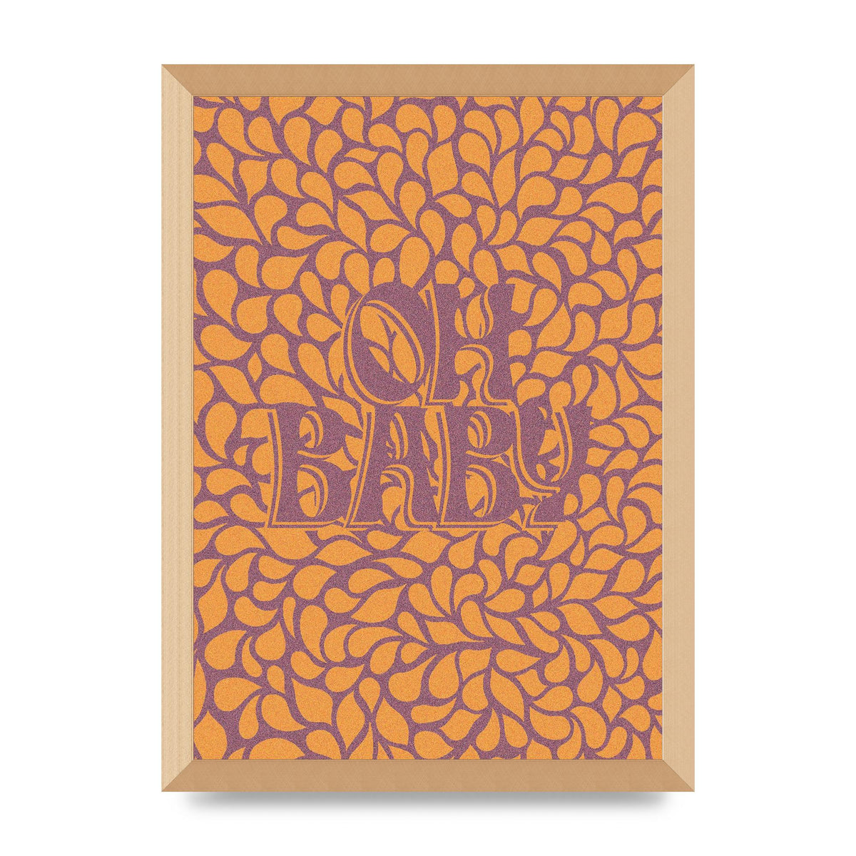 Oh Baby Coral Pattern" Printed Poster - A3 framed