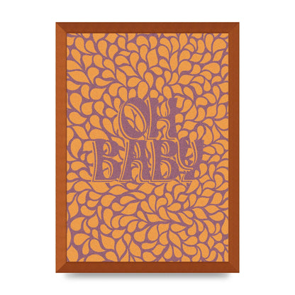 Oh Baby Coral Pattern" Printed Poster - A3 framed