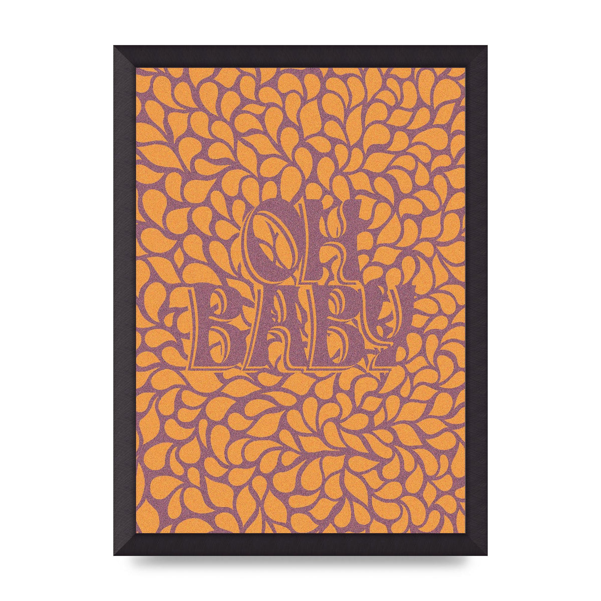 Oh Baby Coral Pattern" Printed Poster - A3 framed