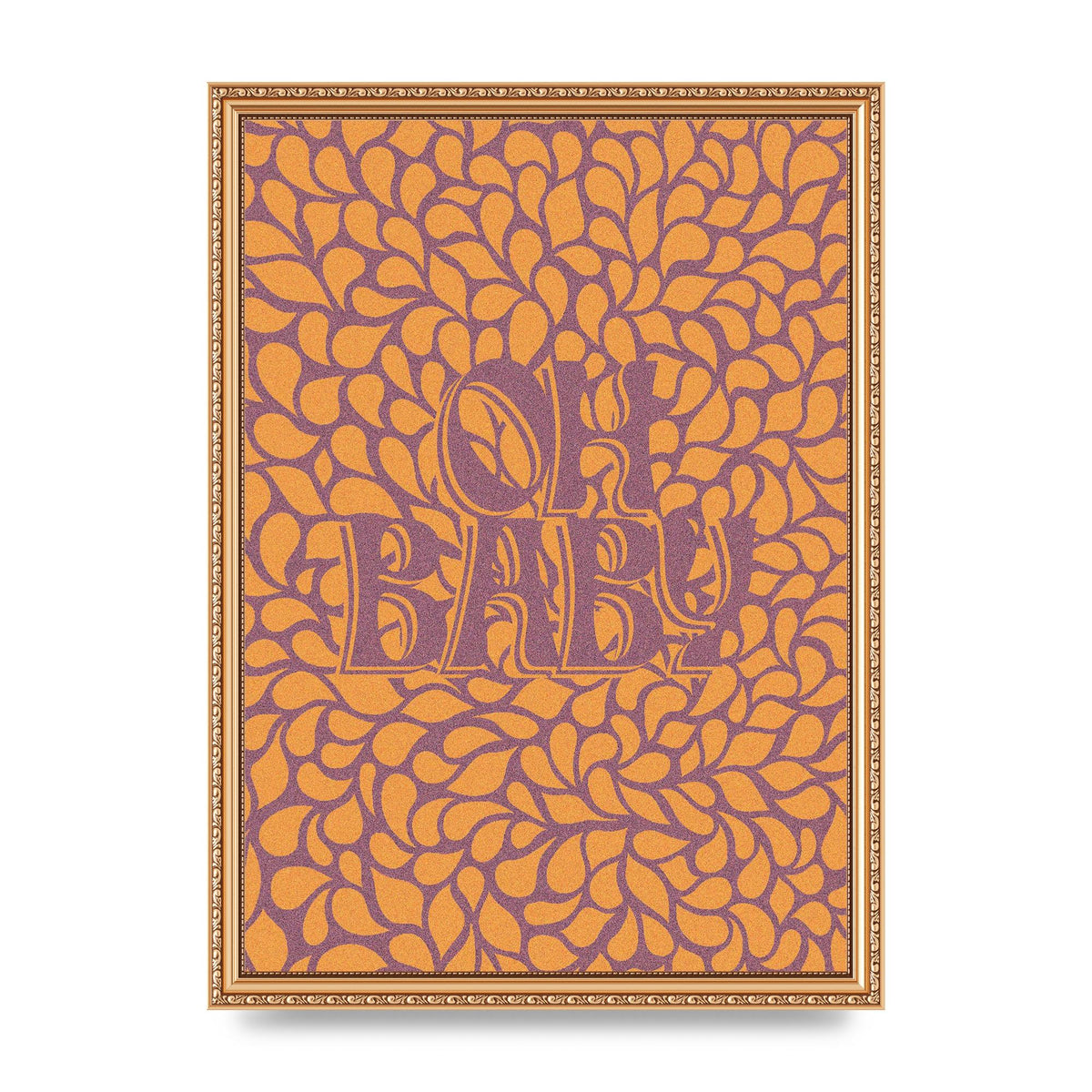 Oh Baby Coral Pattern" Printed Poster - A3 framed