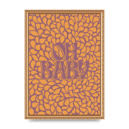 Oh Baby Coral Pattern" Printed Poster - A3 framed