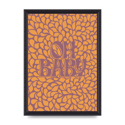 Oh Baby Coral Pattern" Printed Poster - A3 framed