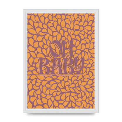 Oh Baby Coral Pattern" Printed Poster - A3 framed