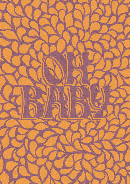 Oh Baby Coral Pattern" Printed Poster - detail