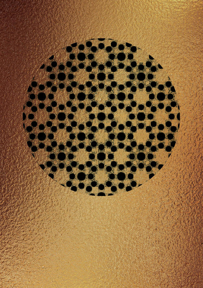 Moroccan Sun Disk Green Gold Wall Art - detail