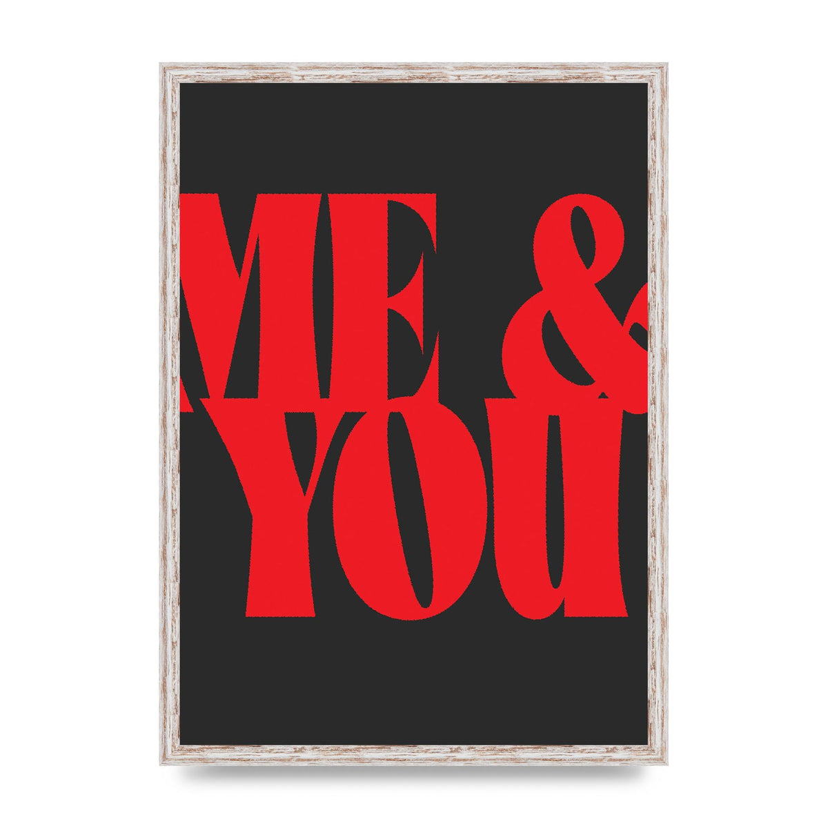Red Me You Red Wall Art - A2 framed