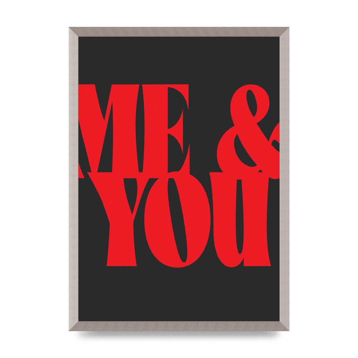 Red Me You Red Wall Art - A2 framed