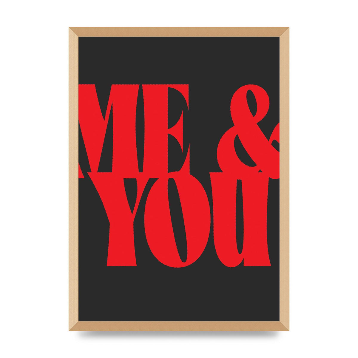 Red Me You Red Wall Art - A2 framed