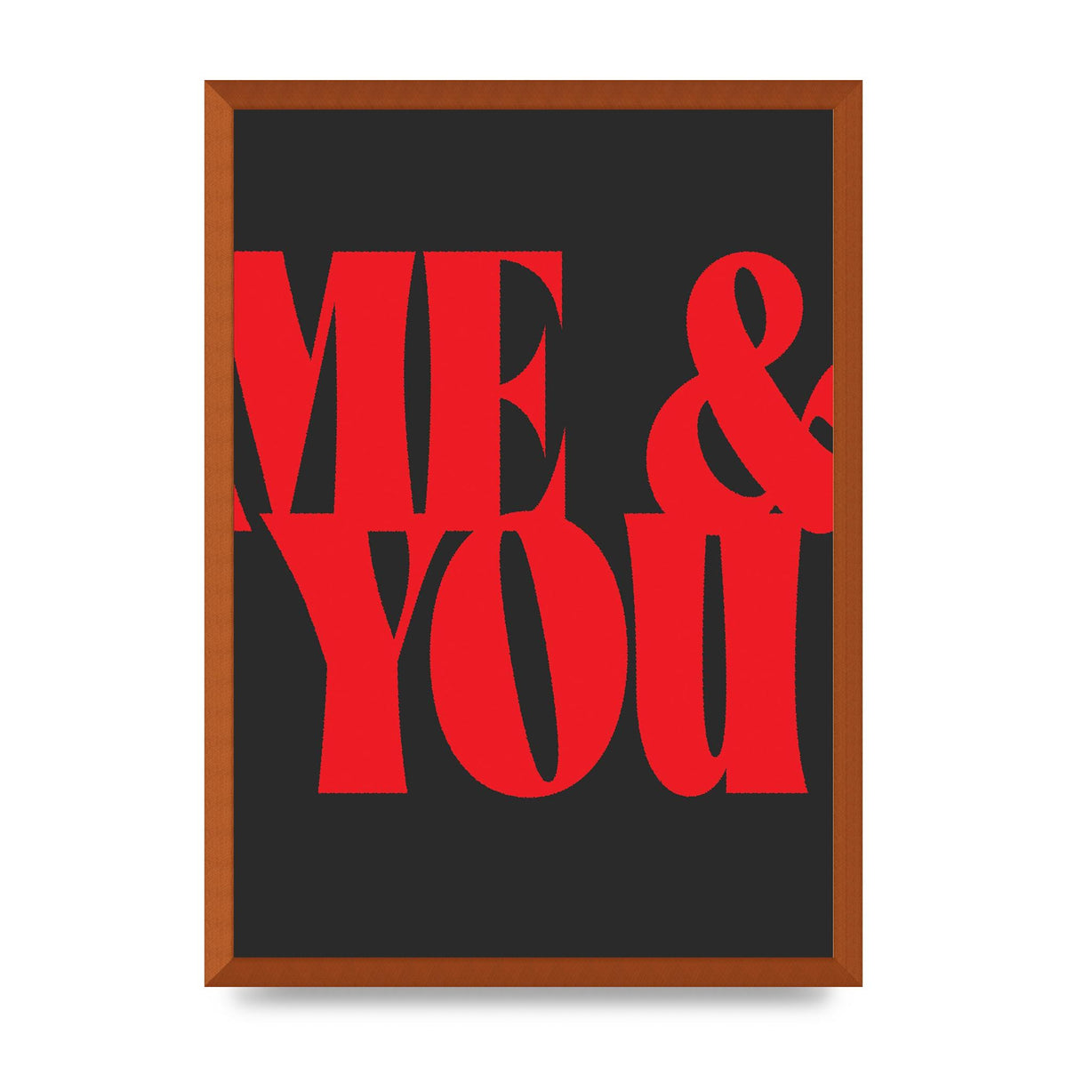 Red Me You Red Wall Art - A2 framed