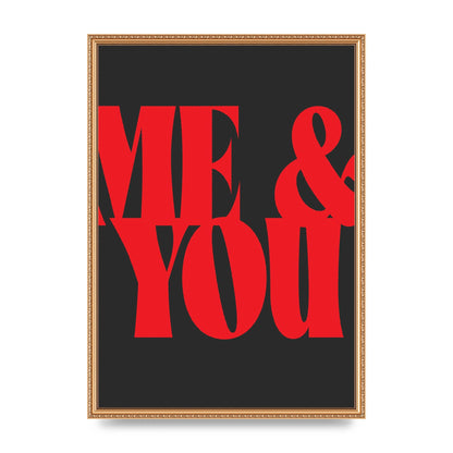 Red Me You Red Wall Art - A2 framed
