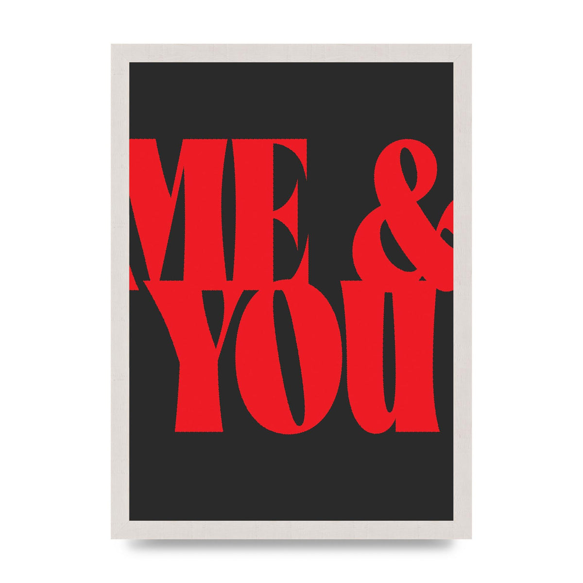 Red Me You Red Wall Art - A3 framed