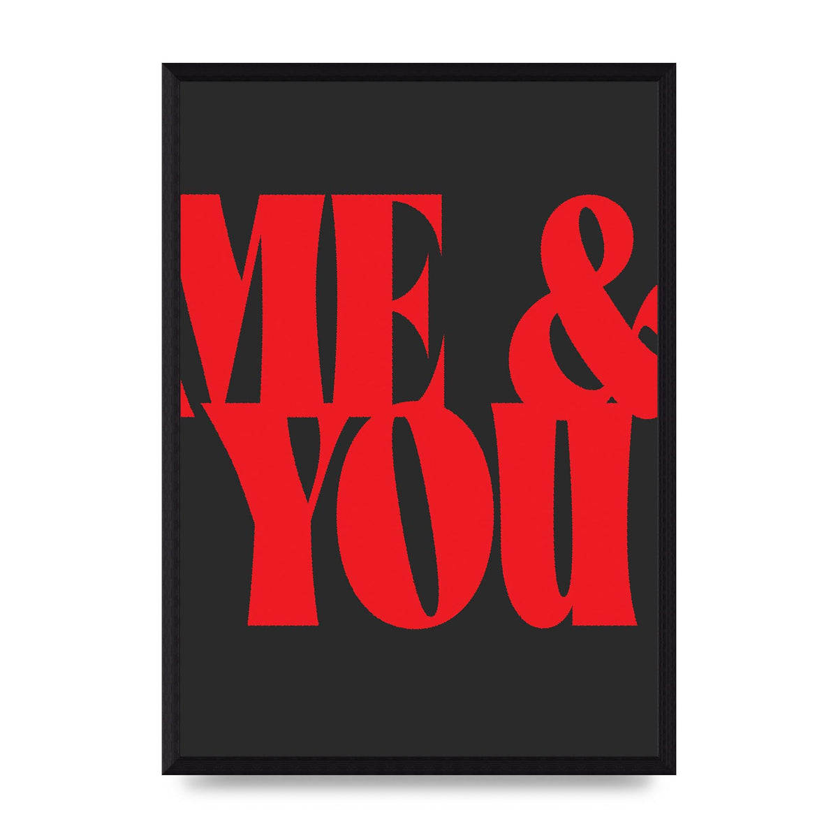 Red Me You Red Wall Art - A3 framed
