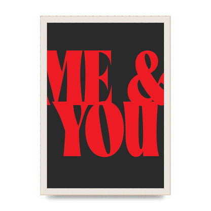 Red Me You Red Wall Art - A3 framed
