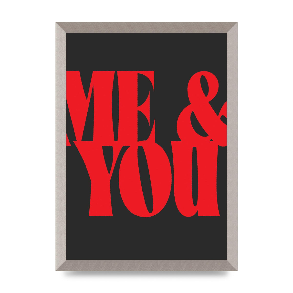 Red Me You Red Wall Art - A3 framed