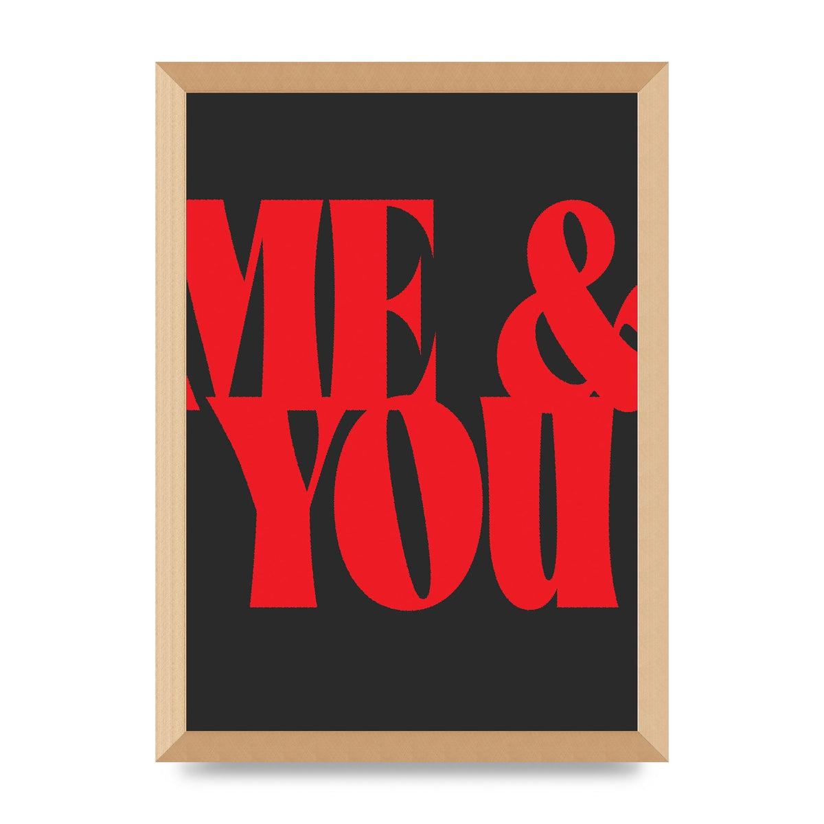 Red Me You Red Wall Art - A3 framed