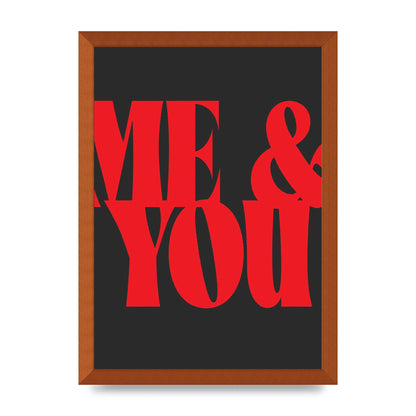 Red Me You Red Wall Art - A3 framed