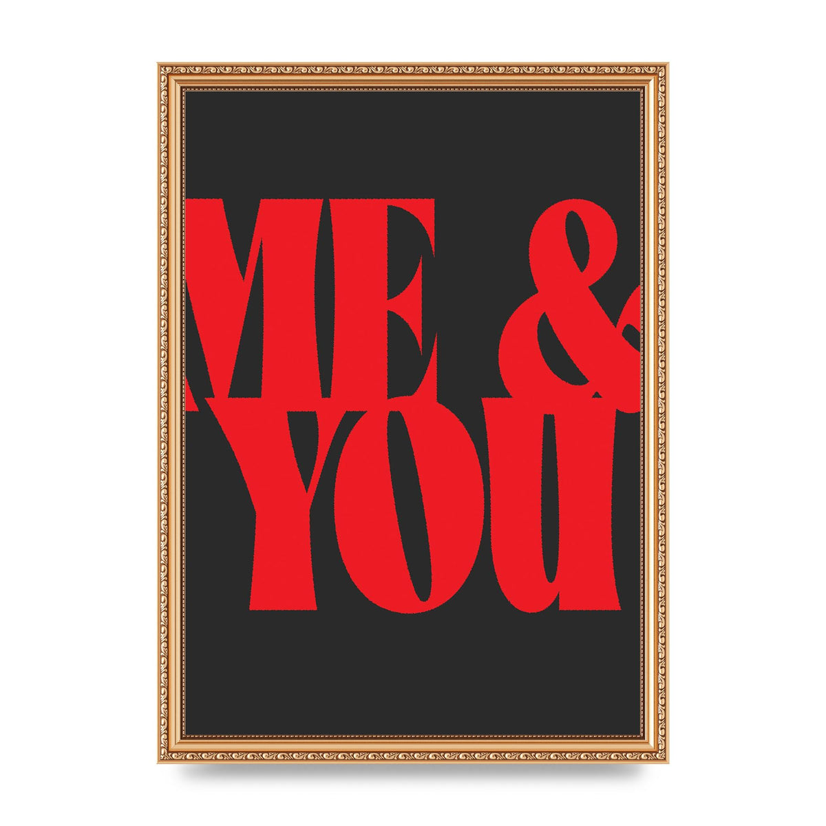 Red Me You Red Wall Art - A3 framed