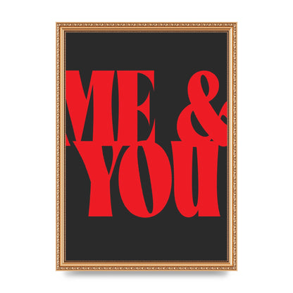 Red Me You Red Wall Art - A3 framed