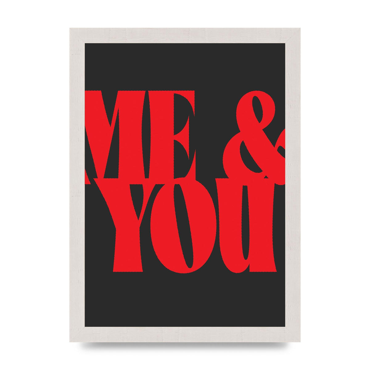 Red Me You Red Wall Art - A4 framed