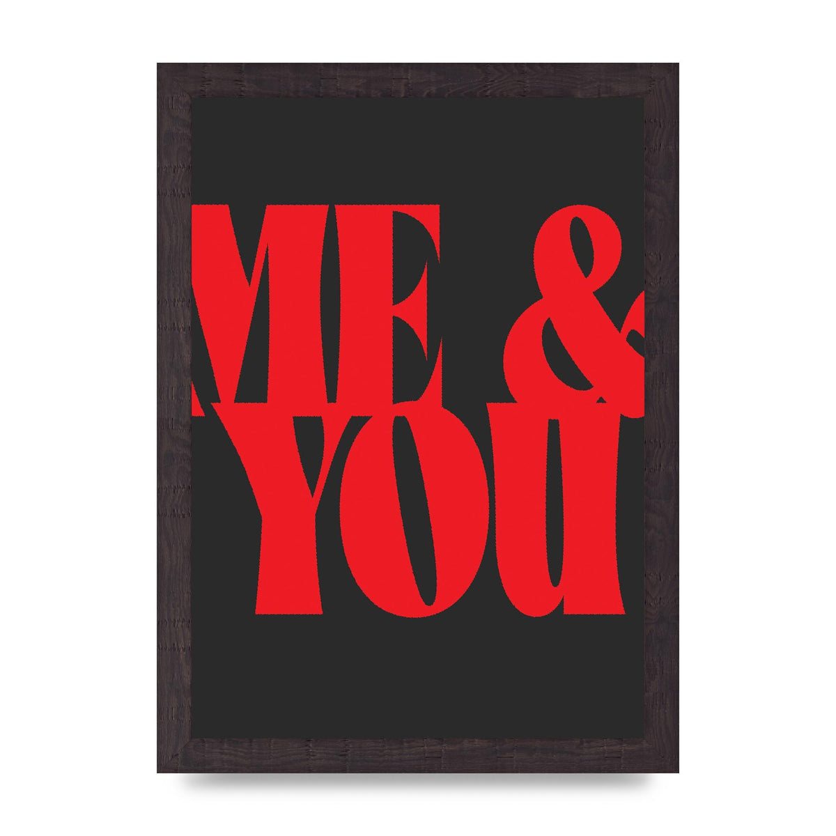 Red Me You Red Wall Art - A4 framed