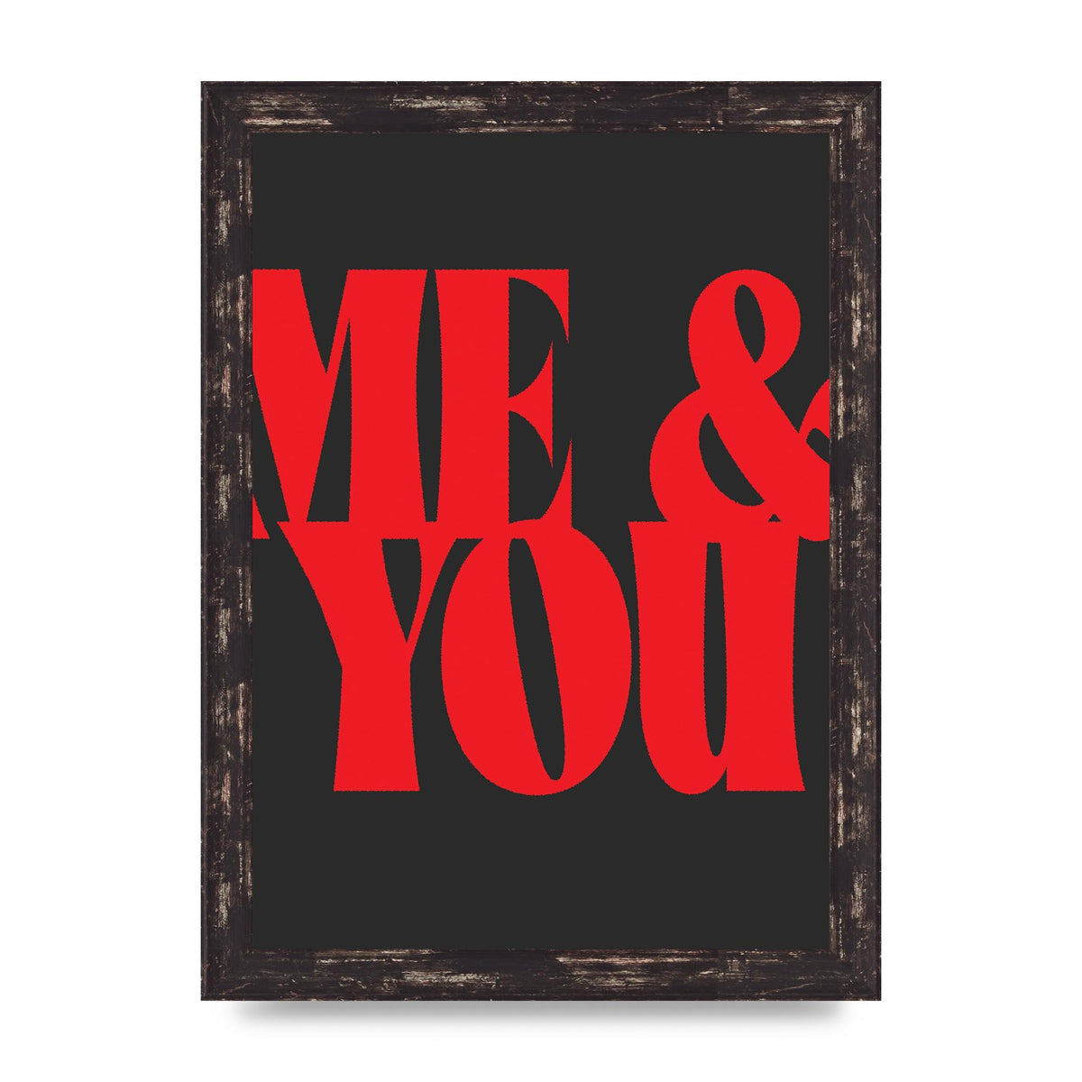 Red Me You Red Wall Art - A4 framed