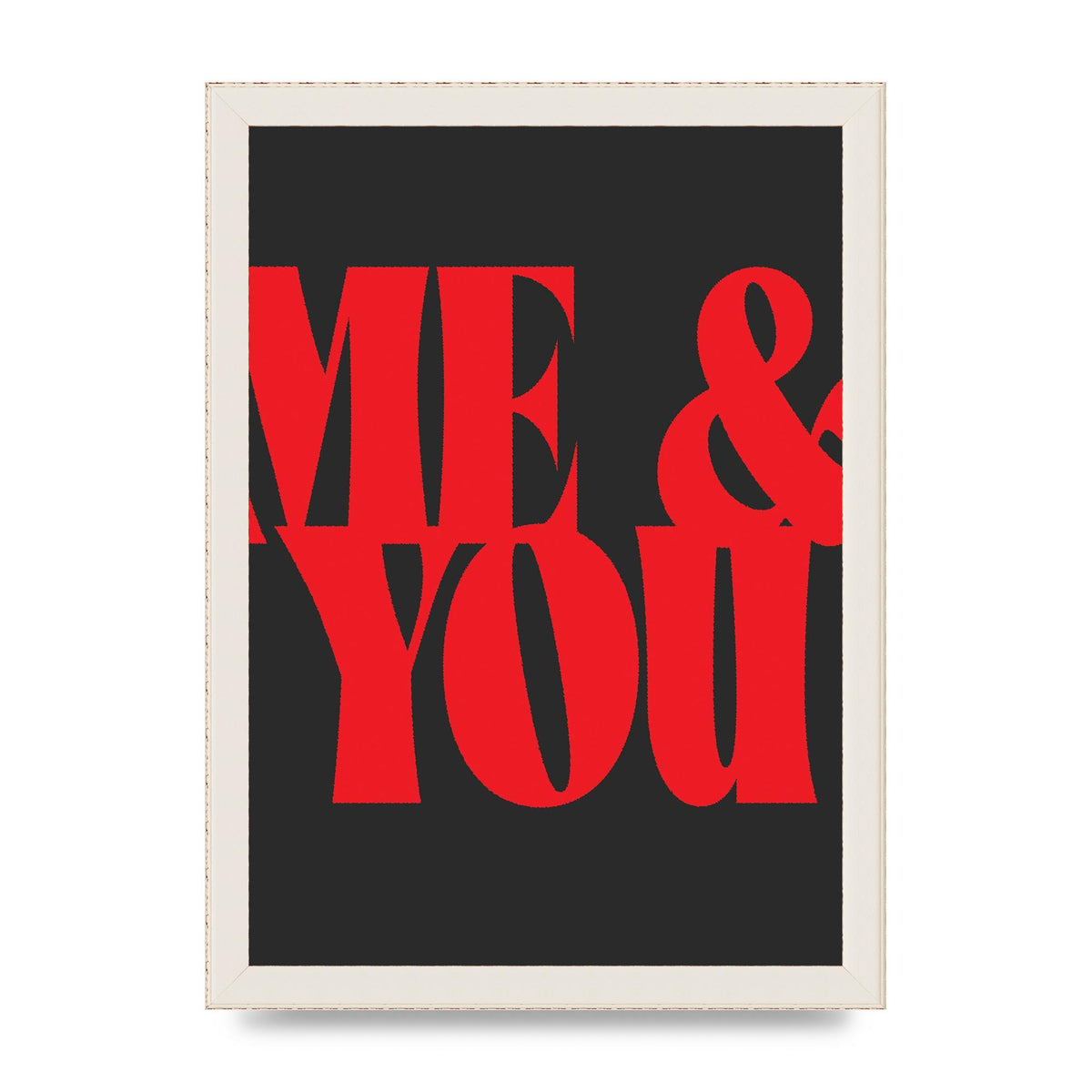 Red Me You Red Wall Art - A4 framed