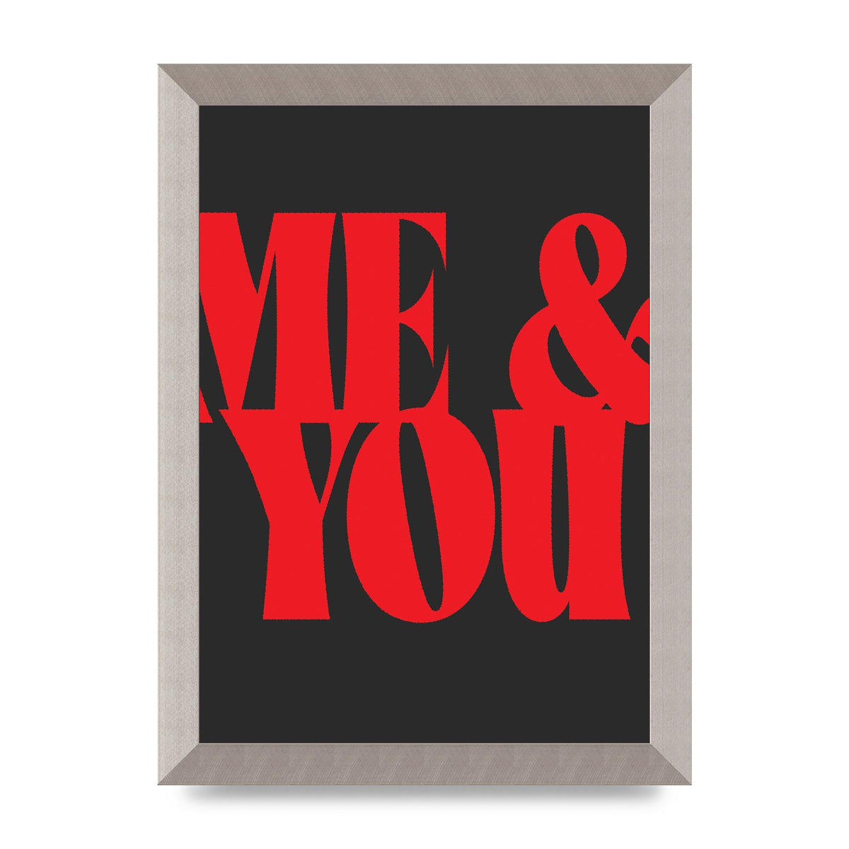 Red Me You Red Wall Art - A4 framed