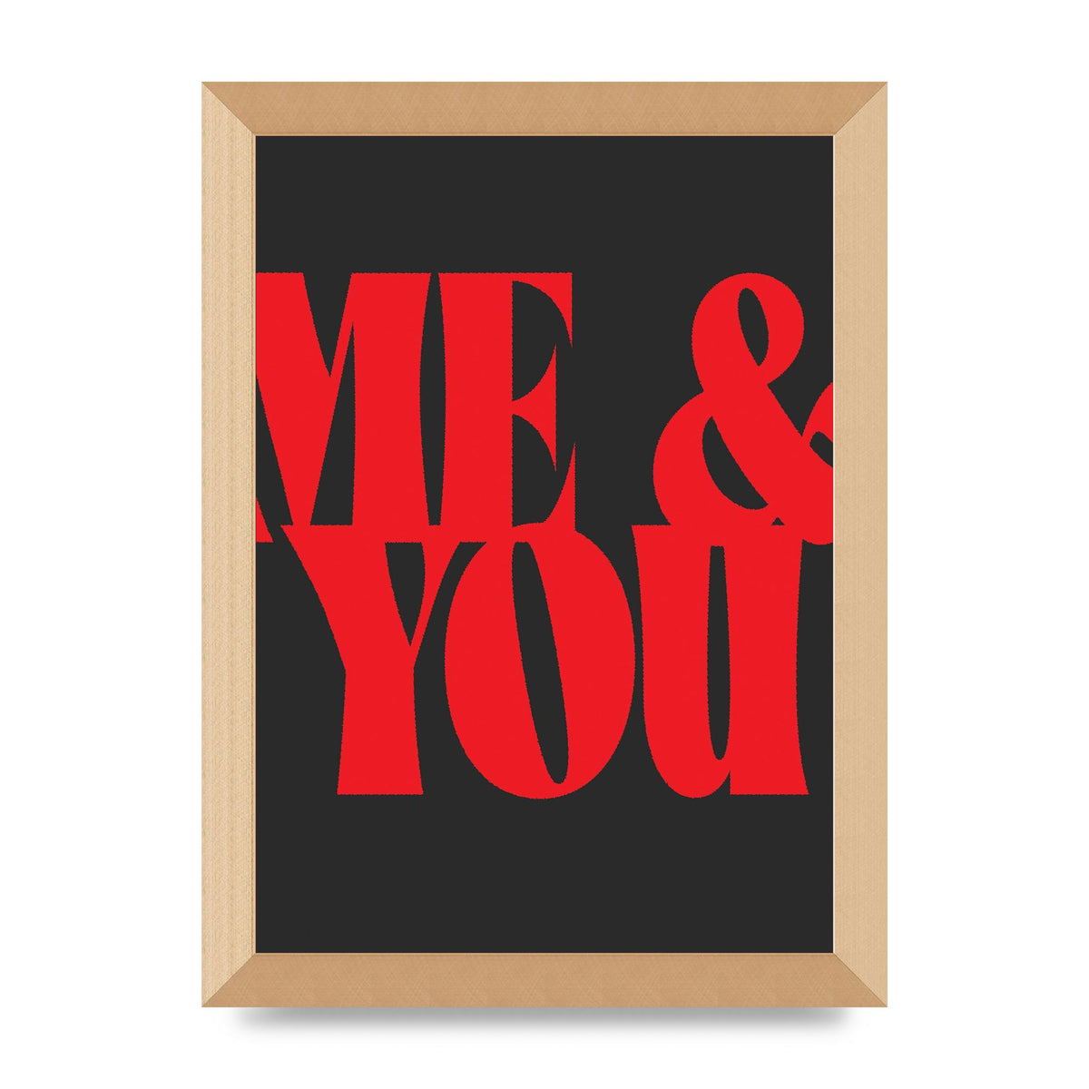 Red Me You Red Wall Art - A4 framed