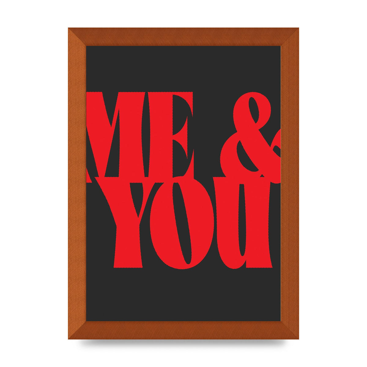 Red Me You Red Wall Art - A4 framed