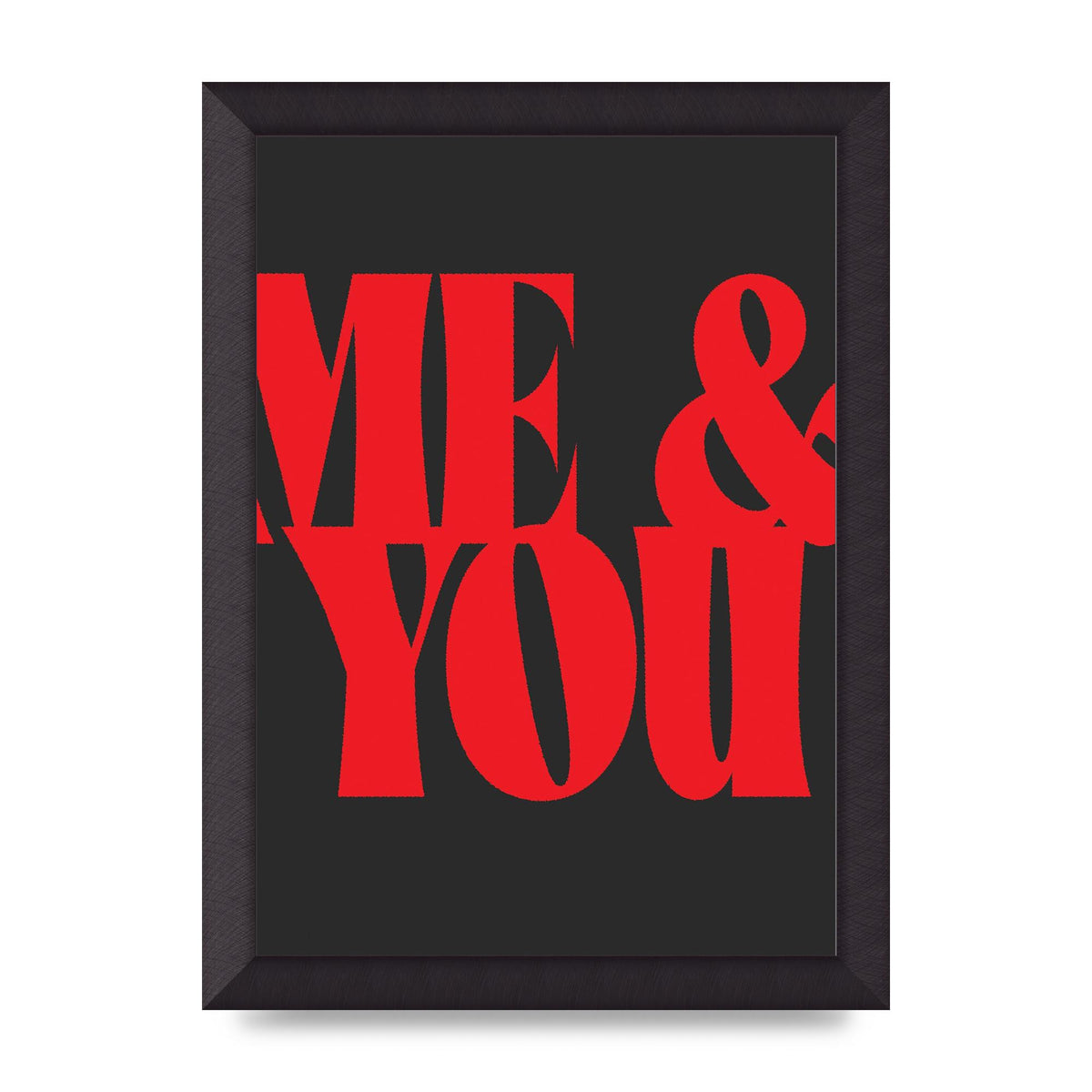 Red Me You Red Wall Art - A4 framed