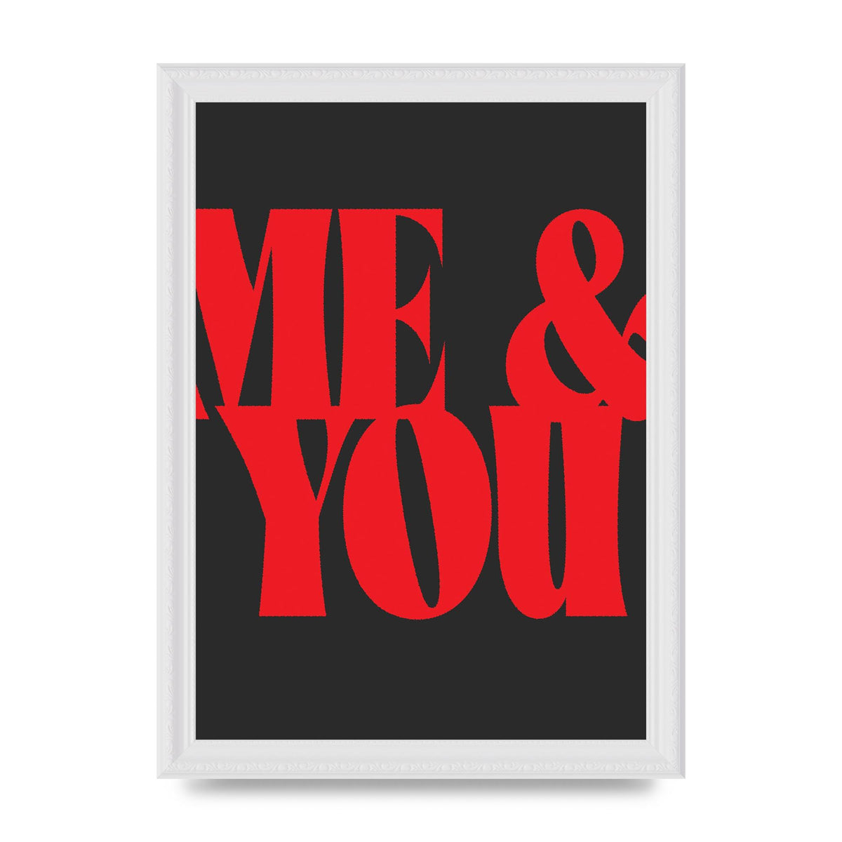 Red Me You Red Wall Art - A4 framed