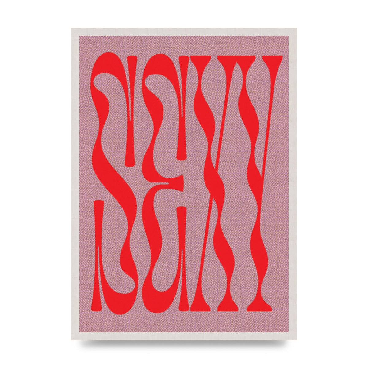 Sexy Red Pink print in an A2 white saw cut grain frame