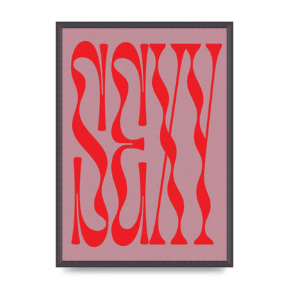 Sexy Red Pink Art For The Home - A2 framed