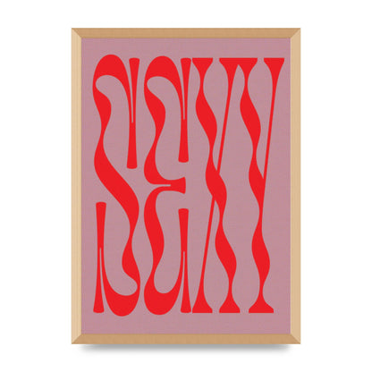 Sexy Red Pink Art For The Home - A2 framed