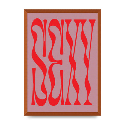 Sexy Red Pink Art For The Home - A2 framed