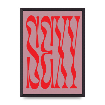 Sexy Red Pink Art For The Home - A2 framed