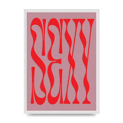 Sexy Red Pink Art For The Home - A2 framed