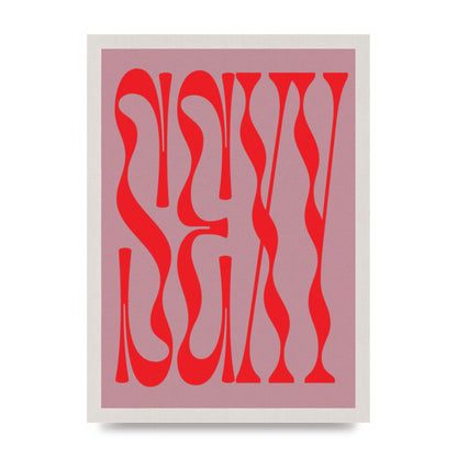 Sexy Red Pink Art For The Home - A3 framed