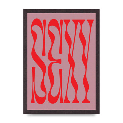 Sexy Red Pink Art For The Home - A3 framed