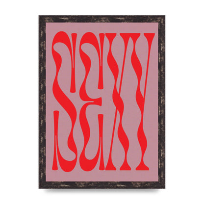 Sexy Red Pink Art For The Home - A3 framed