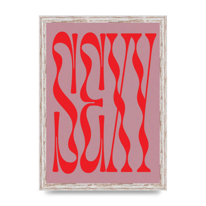 Sexy Red Pink Art For The Home - A3 framed