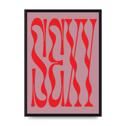 Sexy Red Pink Art For The Home - A3 framed