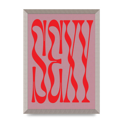 Sexy Red Pink Art For The Home - A3 framed