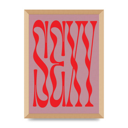 Sexy Red Pink Art For The Home - A3 framed