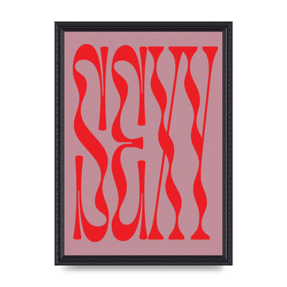Sexy Red Pink Art For The Home - A3 framed