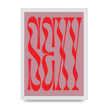 Sexy Red Pink Art For The Home - A3 framed
