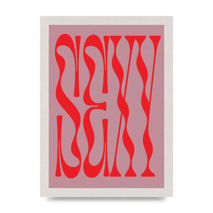 Sexy Red Pink Art For The Home - A4 framed