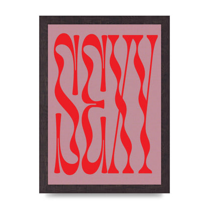Sexy Red Pink Art For The Home - A4 framed
